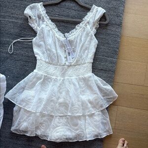 NWT White Lace Dress by Alicia and Olivia